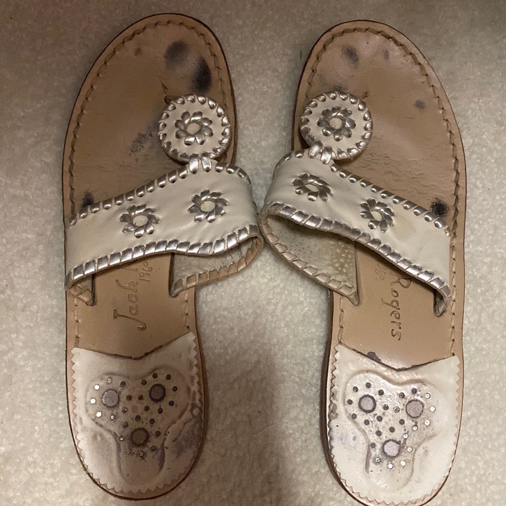 Cream & white Jack Rogers 7